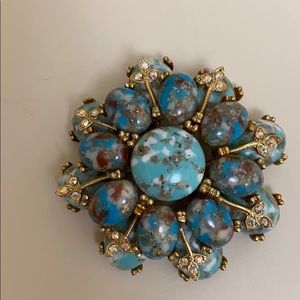 Vintage HAR Signed Dinosaur Egg Brooch